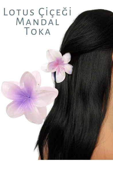LOTUS ÇİÇEĞİ MANDAL TOKA - Resim 6