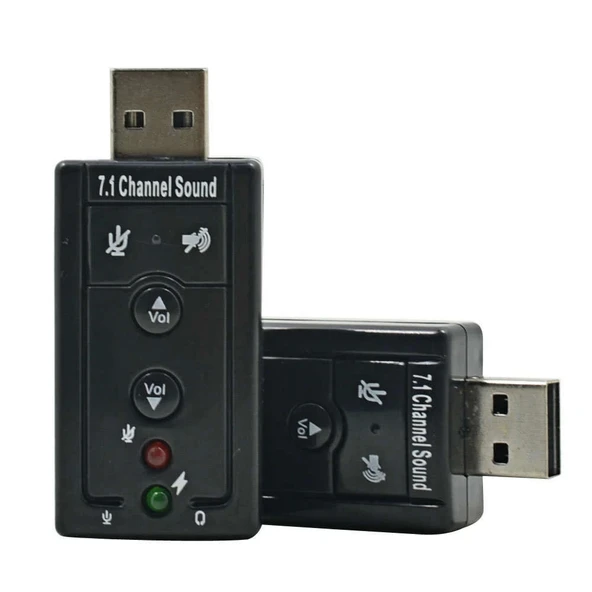 7.1 USB Ses Kartı Virtual Sound 3D - Win 7 Win 8 Win 10 PC Laptop ürün görseli 1
