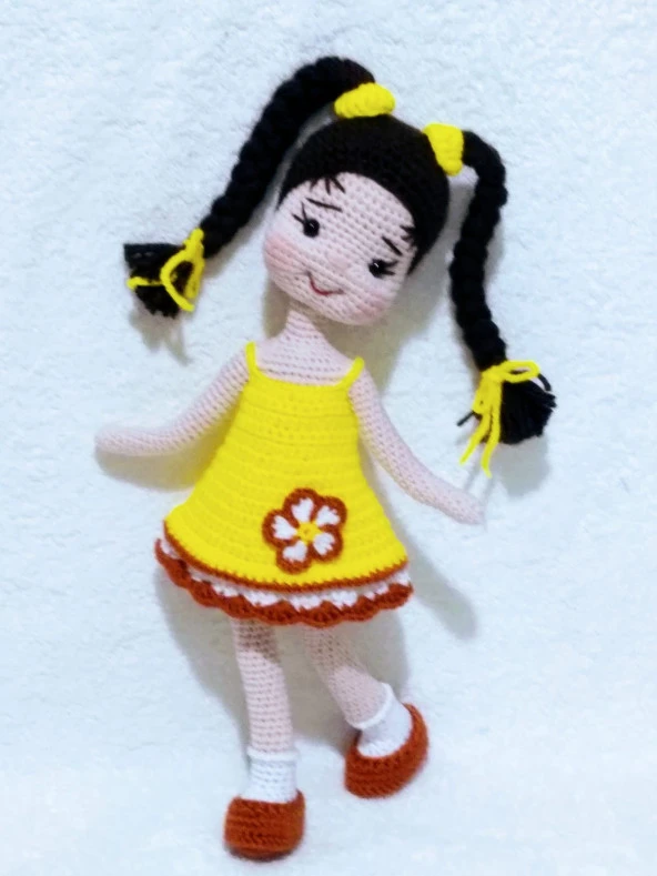 Sarı Çitlembik Bebek Amigurumi Organik Oyuncak ürün görseli 1