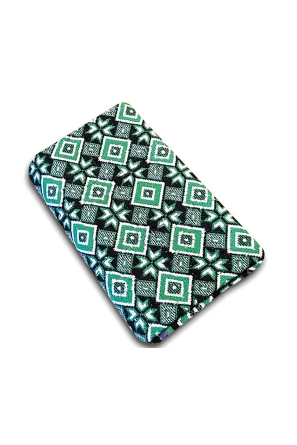 Algelsineve Makine dokuması Baklava desenli 3 Mekik Kalın Kilim, yeşil ürün görseli 1
