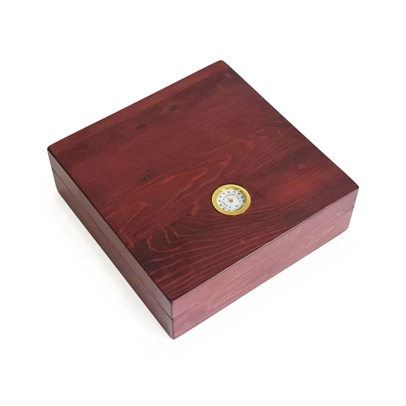 Mezmob Masif Yerli Sedir Ağacı Humidor Puro Kutusu Küçük Boy Analog ürün görseli 1