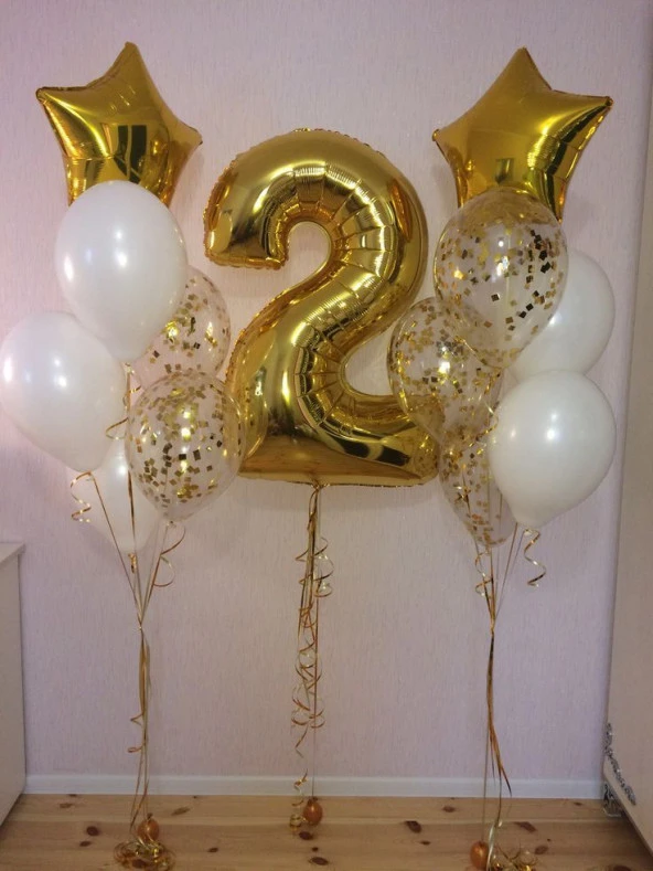 Gold 2 Yaş Balon Seti ürün görseli 1