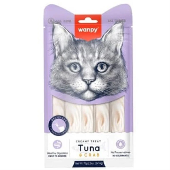Wanpy Tuna Sindirim Destekleyici Likid Kedi Ödülü 5x14gr ürün görseli 1