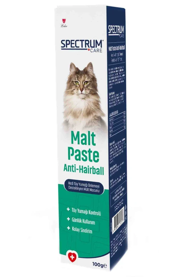 Spectrum Kedi Tüy Yumağı Önlemeyi Destekleyen Malt Macunu 100gr ürün görseli 1