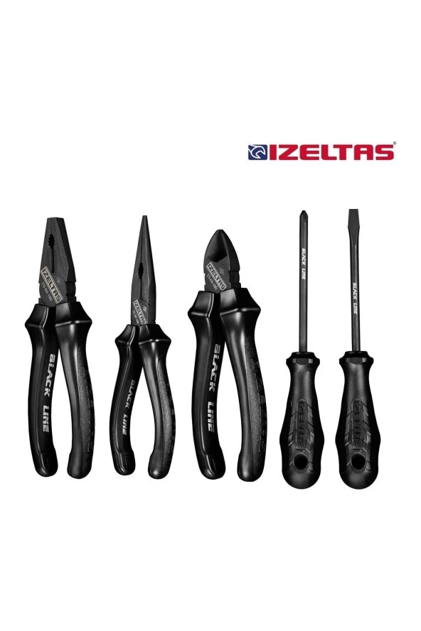 İzeltaş 1300 5 Parça Black Line El Aleti Seti ürün görseli 1