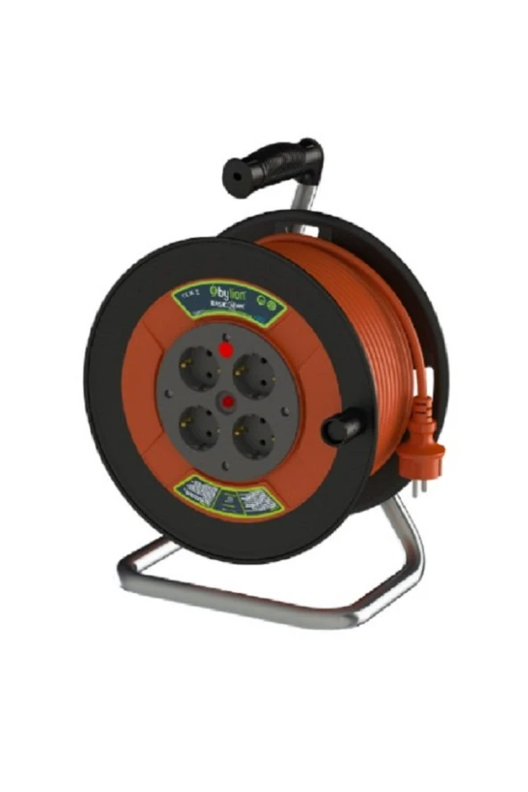 BYLİON PME SERİSİ LEDLİ SEYYAR MAKARALI UZATMA KABLO 3 x 2,5 MM 40 MT TERMAL SİGORTALI PME-40325-F-LL ürün görseli 1