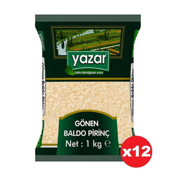 Yazar Gönen Baldo Pirinç 1 Kg x 12 Adet ürün görseli 1