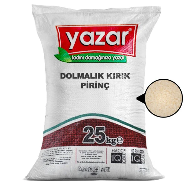 Yazar Dolmalık Kırık Pirinç 25 Kg. ürün görseli 1