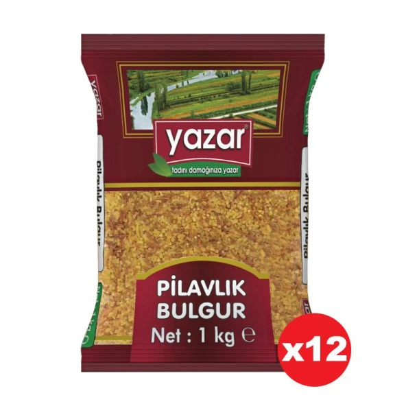 Yazar Şehriyeli Pilavlık Bulgur 1 Kg. x 12 Adet ürün görseli 1
