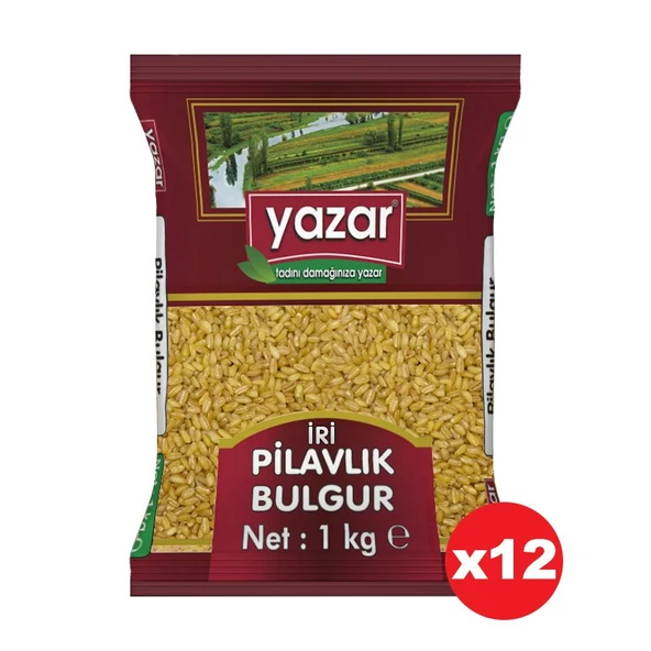 Yazar İri Taneli Pilavlık Bulgur 1 Kg x 12 Adet ürün görseli 1
