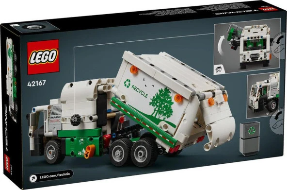 LEGO Technic 42167 Mack LR Electric Garbage Truck - Resim 2