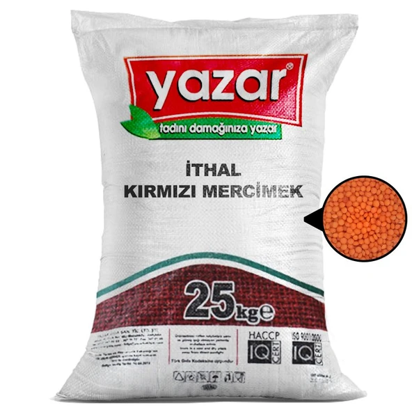 Yazar İthal Kırmızı Mercimek 25 Kg. ürün görseli 1