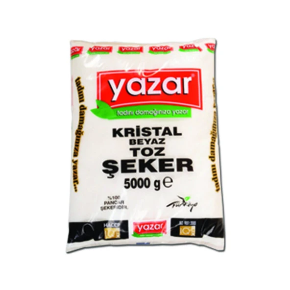 Yazar Kristal Toz Şeker 5 Kg x 3 Paket ürün görseli 1