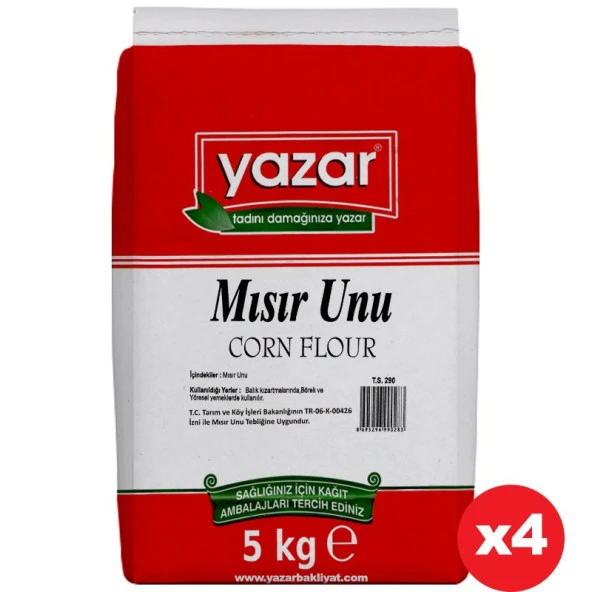 Yazar Mısır Unu (Glutensiz) 5 Kg x 4 Paket ürün görseli 1
