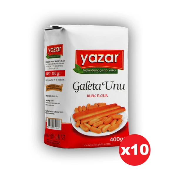Yazar Galeta Unu 400 Gr x 10 Paket ürün görseli 1
