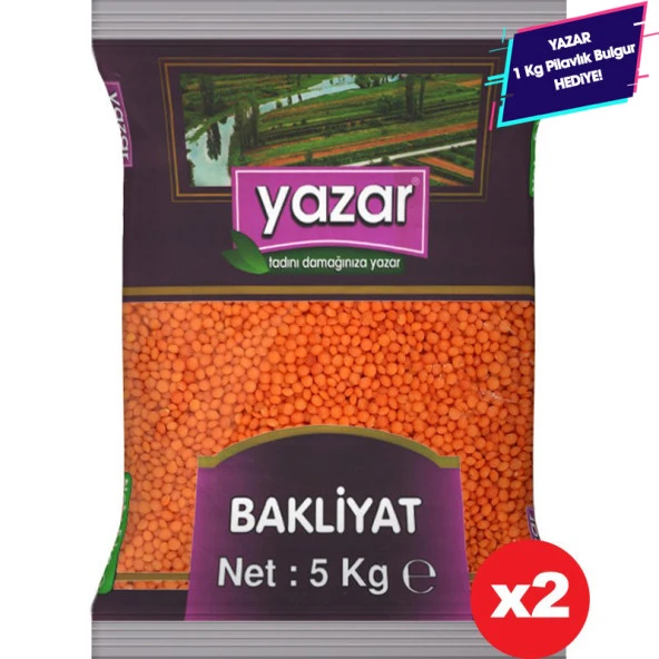 Yazar Kırmızı Mercimek 5 Kg x 2 Paket. ürün görseli 1