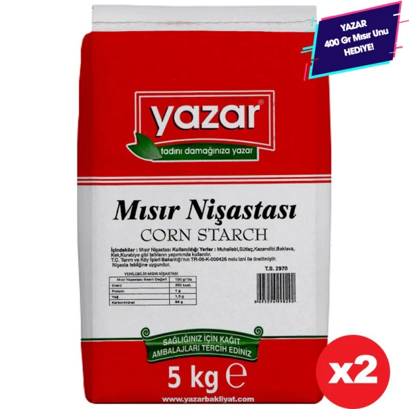 Yazar Mısır Nişastası 5 Kg x 2 Paket ürün görseli 1