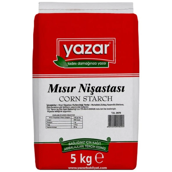 Yazar Mısır Nişastası 5 Kg ürün görseli 1