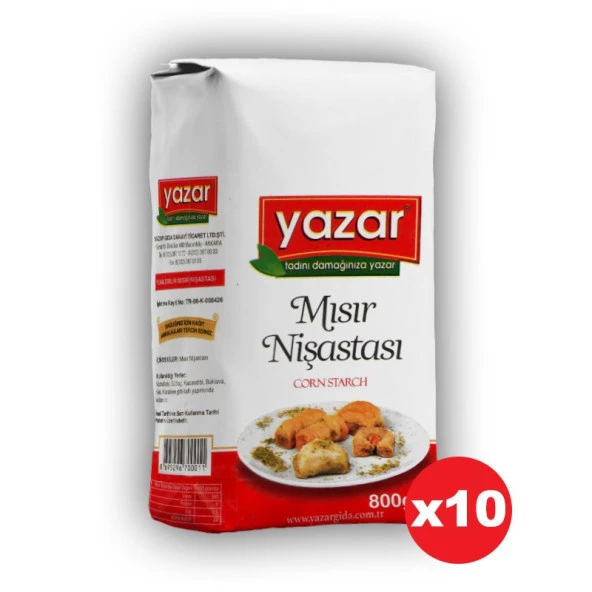 Yazar Mısır Nişastası 800 Gr x 10 Paket ürün görseli 1