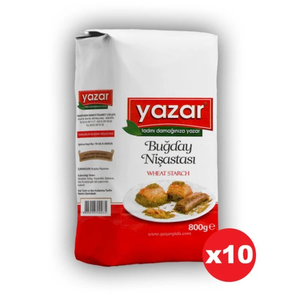Yazar Buğday Nişastası 800 Gr x 10 Paket ürün görseli 1