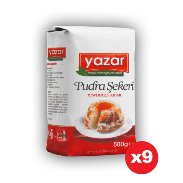 Yazar Pudra Şekeri 500 Gr x 9 Paket ürün görseli 1