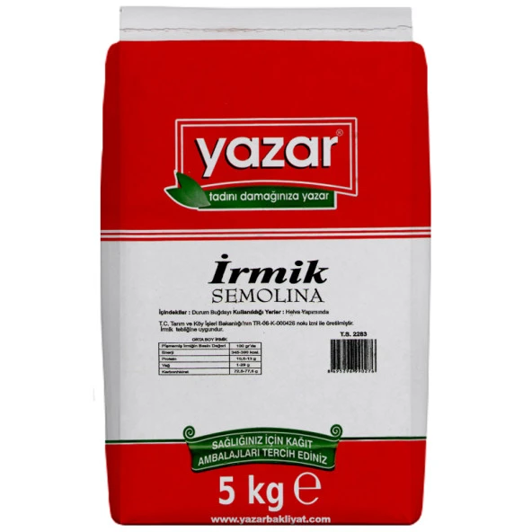 Yazar İrmik 5 Kg ürün görseli 1