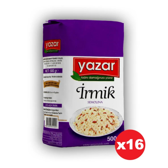 Yazar İrmik 500 Gr x 16 Paket ürün görseli 1