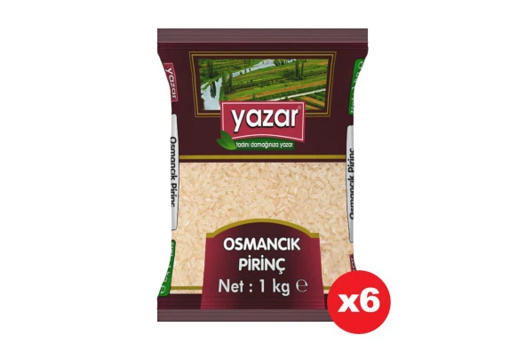 Yazar Osmancık Pirinç 1 Kg x 6 Paket. ürün görseli 1