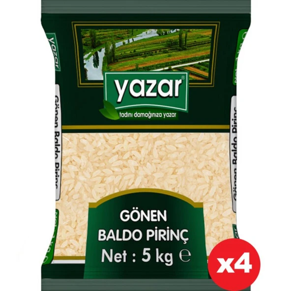Yazar Gönen Baldo Pirinç 5 Kg x 4 Paket. ürün görseli 1