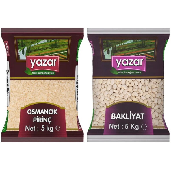 Yazar Osmancık Pirinç 5 Kg. + Çumra Fasulye 5 Kg. ürün görseli 1