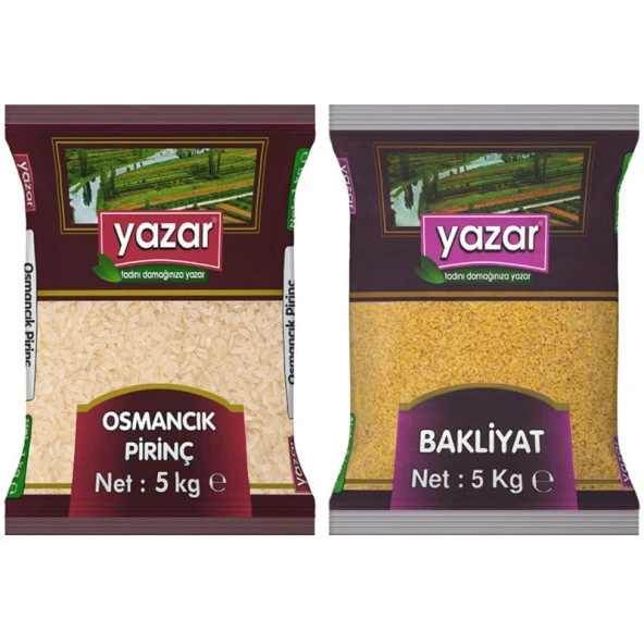 Yazar Osmancık Pirinç 5 Kg. + Pilavlık Bulgur 5 Kg. ürün görseli 1