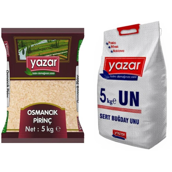Yazar Osmancık Pirinç 5 Kg. + Un 5 Kg. ürün görseli 1