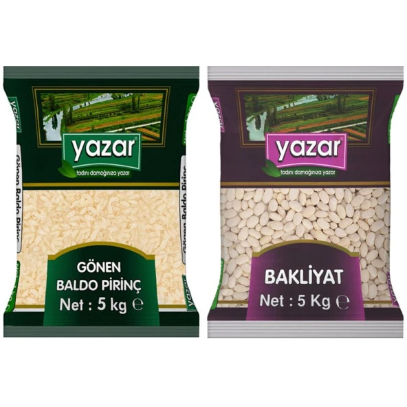 Yazar Gönen Baldo Pirinç 5 Kg. + Çumra Fasulye 5 Kg. ürün görseli 1