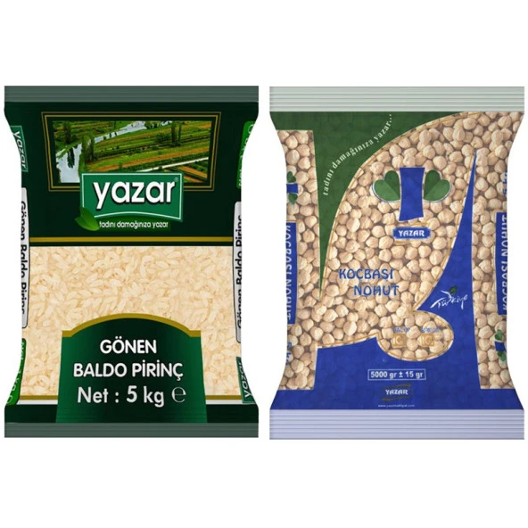 Yazar Gönen Baldo Pirinç 5 Kg. + Koçbaşı Nohut 5 Kg. ürün görseli 1