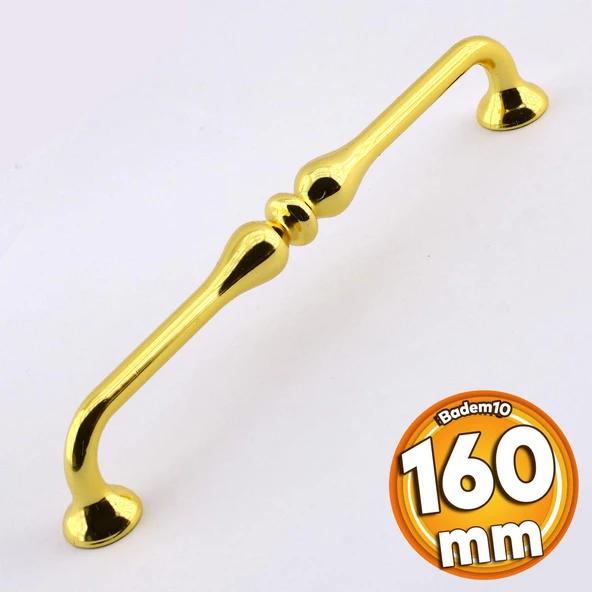 Yayık Kulp Mobilya Mutfak Dolabı Çekmece Dolap Kulpları Kapak Kulpu Kulbu Gold Renk 160 mm Metal ürün görseli 1