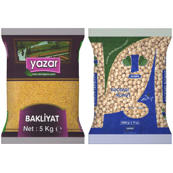 Yazar Pilavlık Bulgur 5 Kg. + Koçbaşı Nohut 5 Kg. ürün görseli 1
