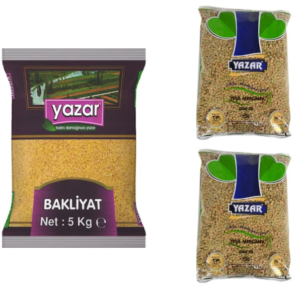 Yazar Pilavlık Bulgur 5 Kg. + Yeşil Mercimek 5 Kg. ürün görseli 1