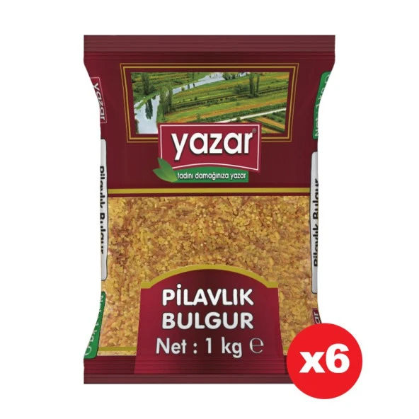 Yazar Şehriyeli Pilavlık Bulgur 1 Kg. x 6 Adet ürün görseli 1