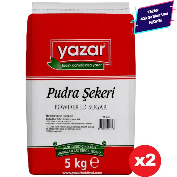 Yazar Pudra Şekeri 5 Kg x 2 Paket ürün görseli 1