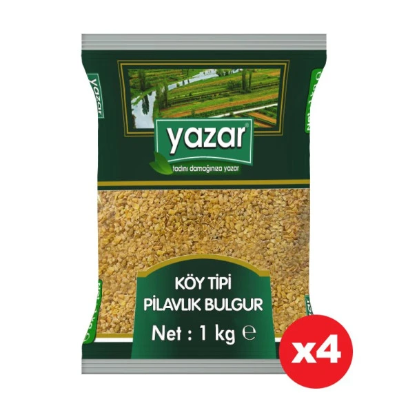 Yazar Köy Tipi Pilavlık Bulgur 1 Kg x 4 Paket ürün görseli 1