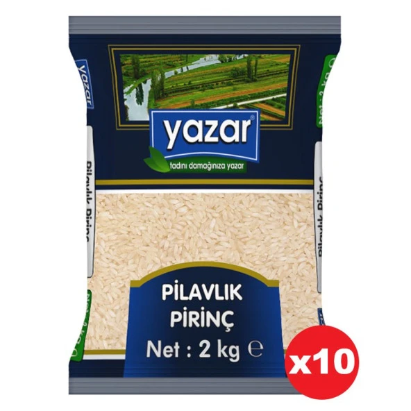 Yazar Ucuz Uygun Fiyat Pilavlık Pirinç 2 Kg. x 10 Paket ürün görseli 1