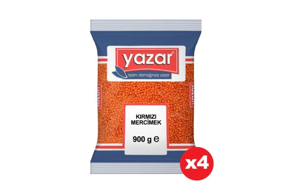 Yazar Kırmızı Mercimek 900 Gr. x 4 Adet ürün görseli 1