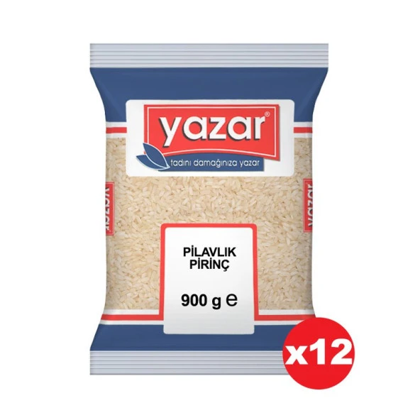 Yazar Ucuz Uygun Fiyat Pilavlık Pirinç 900 Gr. x 12 Adet ürün görseli 1