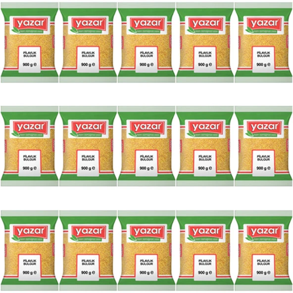 Yazar Pilavlık Bulgur 900 Gr. x 15 Adet ürün görseli 1