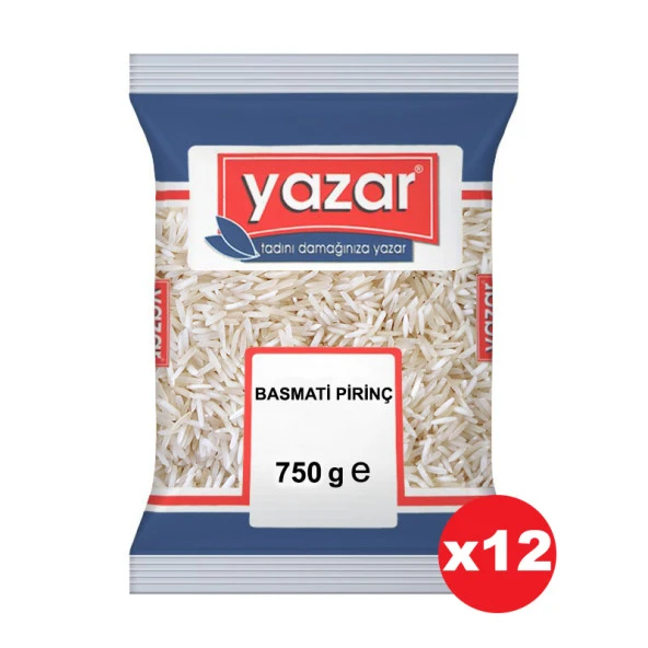 Yazar Basmati Pirinç 750 Gr x 12 Adet ürün görseli 1