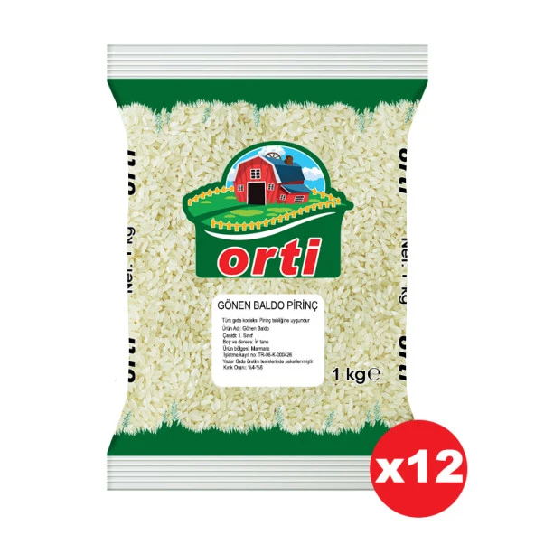 Orti Gönen Baldo Pirinç 1 Kg x 12 adet ürün görseli 1