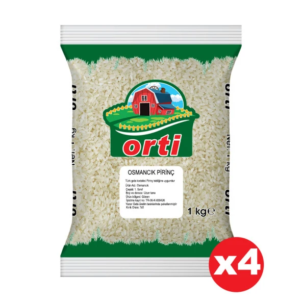 Orti Osmancık Pirinç 1 Kg x 4 adet ürün görseli 1