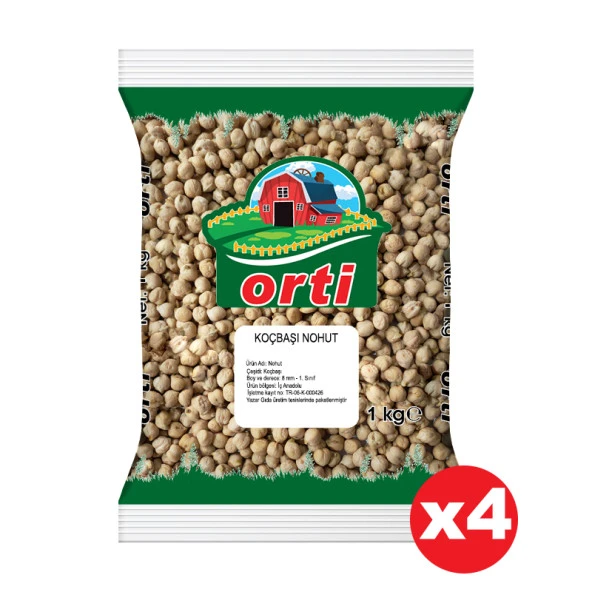 Orti Koçbaşı Nohut 1 Kg. x 4 Adet ürün görseli 1