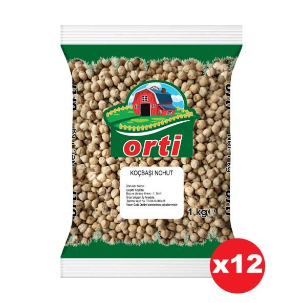 Orti Koçbaşı Nohut 1 Kg. x 12 Adet ürün görseli 1