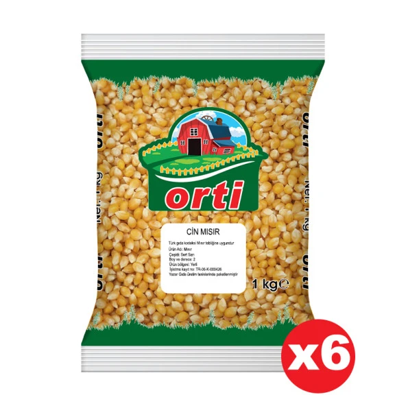 Orti Patlatmalık Cin Mısır 1 Kg x 6 Paket ürün görseli 1